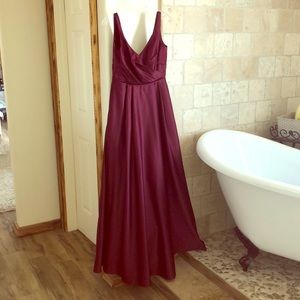 Wine bridesmaid dress